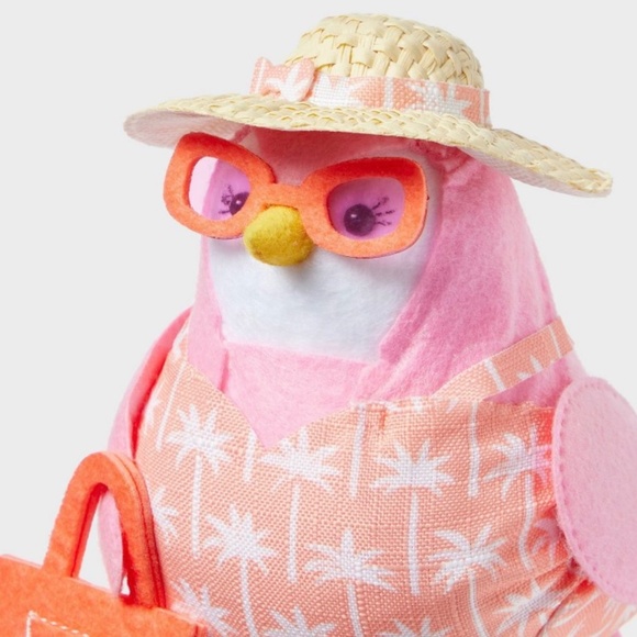 Featherly Friends Coral Fabric Bird Decor - Target Sun Squad - Picture 2 of 10